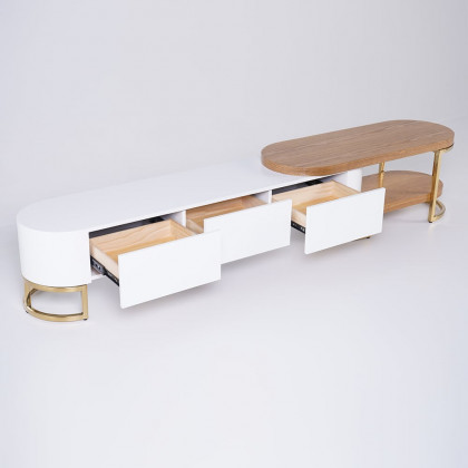 HMR - Nesnesis Extendable TV Stand & Lift-top Coffee Table Set