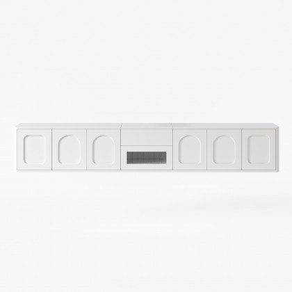 HMR - 69.3" Floating White TV Stand for Projector