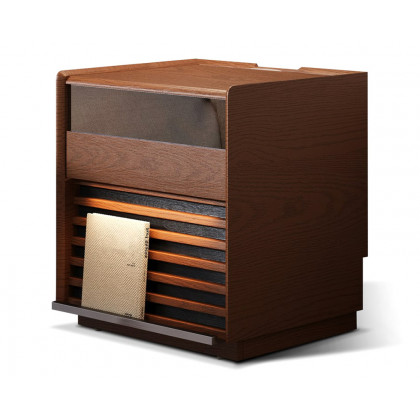 HMR Modern Walnut Nightstand with Light Wood Bedside Table with 2 Drawers - Walnut, Set Of 2