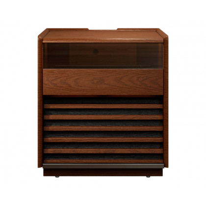 HMR Modern Walnut Nightstand with Light Wood Bedside Table with 2 Drawers - Walnut, Set Of 2