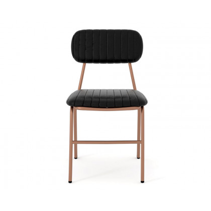 HMR Modern Dining Chairs with Faux Leather Upholstery (Set of 6) - Black