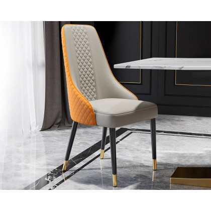 HMR - Diamic Series Modern Faux Leather Dining Chairs with Upholstery