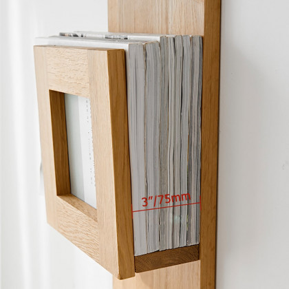 HMR - 2-Piece Wooden Wall Mounted Display Shelves Magazine Racks