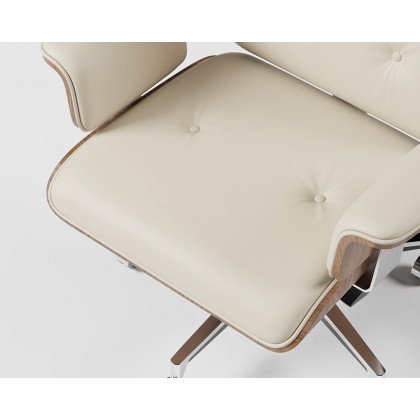 HMR - Modern Home Office Chair Swivel Upholstered Wooden Office Chair Adjustable Height