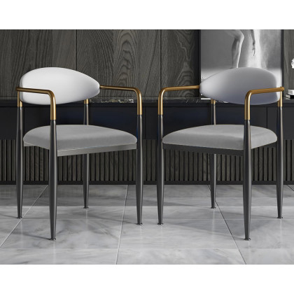 HMR - Otrast Series Modern Dining Chairs with PU Leather Upholstery