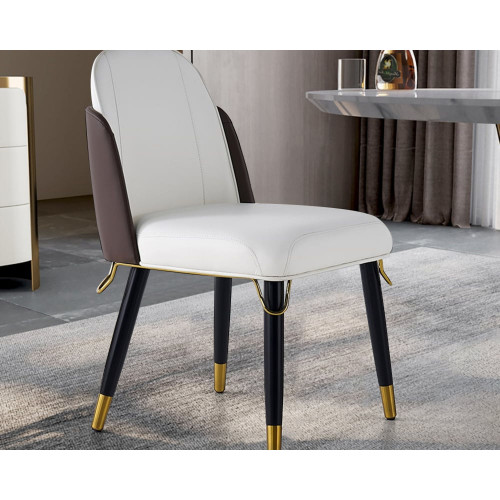 HMR - Modern Dining Chairs with PU Leather Upholstery (Set of 2)
