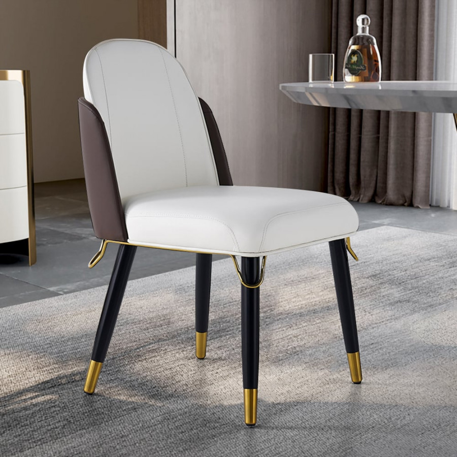 HMR - Modern Dining Chairs with PU Leather Upholstery (Set of 2)