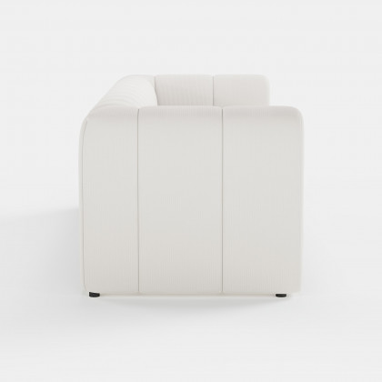 HMR Modern 3-Seater Sofa with Corduroy Upholstered - Off-White