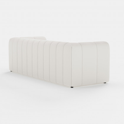 HMR Modern 3-Seater Sofa with Corduroy Upholstered - Off-White