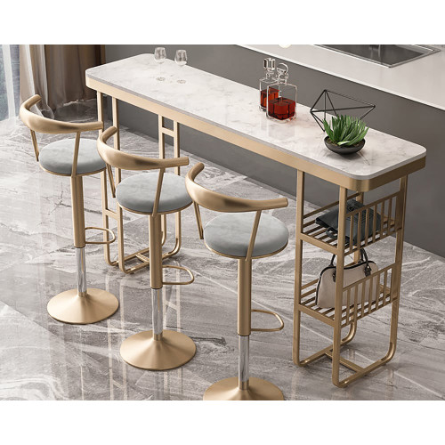 HMR Modern Adjustable Swivel Bar Stools with Velvet Upholstery (Set of 8) - Gray