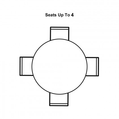 HMR - Dining Set Modern Round Wood Dining Table