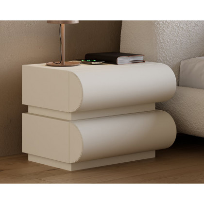 HMR Humply Makeup Vanity Set - White, With Nightstand, 2 Drawers
