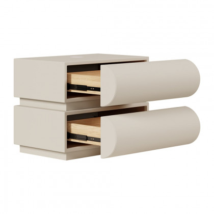 HMR Humply Makeup Vanity Set - White, With Nightstand, 2 Drawers
