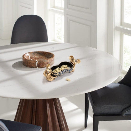 HMR - Creative Gold Cute Mouse Storage Tray Modern Home Decoration Storage Ornaments