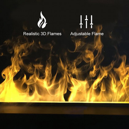 HMR - Sintered Stone Electric Fireplace Humidifier TV Stand & 39" Coffee Table Set