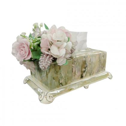 HMR - Marble Tissue Box Ceramics Tissue Holder Set