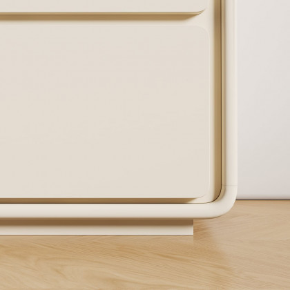HMR - 59" Modern Off White Sideboard Buffet with Storage Credenza Arch Door