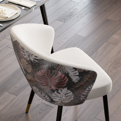 HMR Modern Dining Chairs with Velvet Upholstery - White, 1-Piece