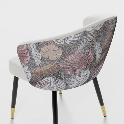 HMR Modern Dining Chairs with Velvet Upholstery - White, 1-Piece