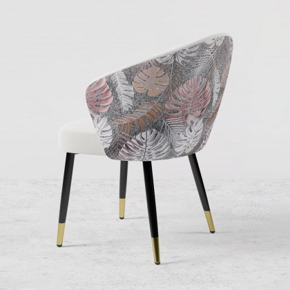 HMR Modern Dining Chairs with Velvet Upholstery - White, 1-Piece