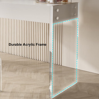 HMR - Modern Floating Acrylic Makeup Vanity Vanity Desk with Drawers