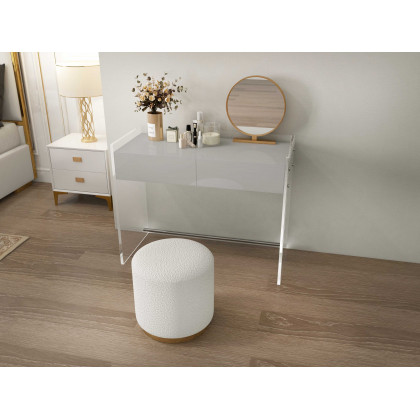 HMR - Modern Floating Acrylic Makeup Vanity Vanity Desk with Drawers