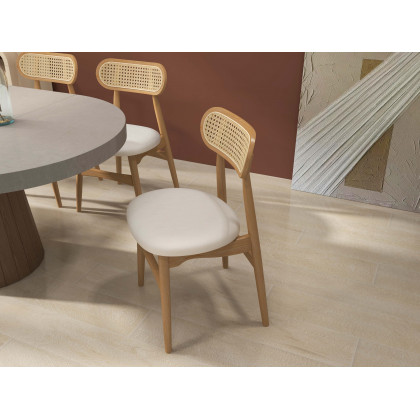 HMR 39"-55" Japandi Style Oval & Round Extendable Wood Dining Table (Seats 4-6 People) - Gray