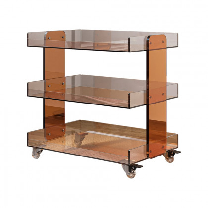 HMR - 23.6" Modern 3-Tier Acrylic Bar Cart