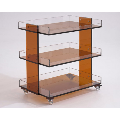 HMR - 23.6" Modern 3-Tier Acrylic Bar Cart