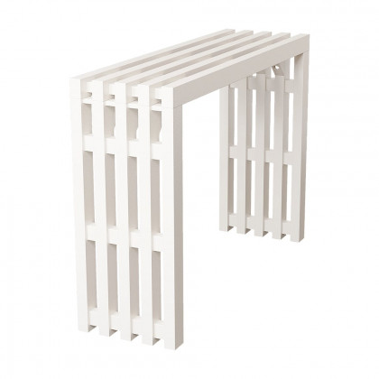 HMR - 48" Modern White Waterfall Console Table Narrow Wooden Entryway Table
