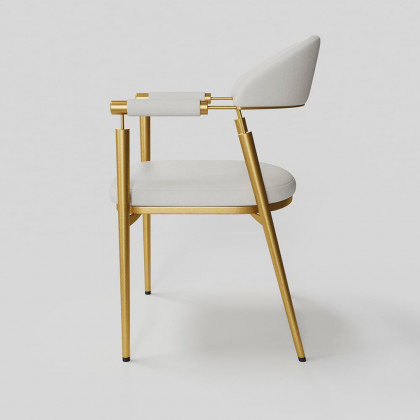 HMR - Set of 2 Affordable Luxury Modern Dining Chairs with PU Leather Upholstery White