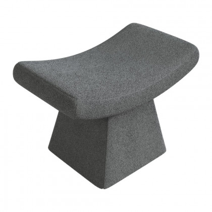 HMR Boucle Ottoman Unique Design Accent Chair - Gray