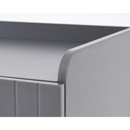HMR Yellar Nordic Entryway Shoe Cabinet with Doors & Open Shelves - Gray, 47.2" (10 Shelves)