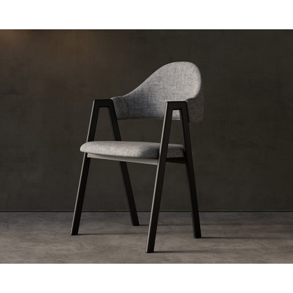 HMR Modern Dining Chairs with Linen Upholstery - Gray, 6-Pieces