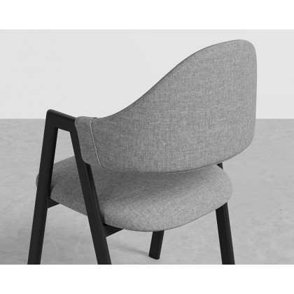 HMR Modern Dining Chairs with Linen Upholstery - Gray, 6-Pieces