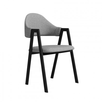 HMR Modern Dining Chairs with Linen Upholstery - Gray, 6-Pieces