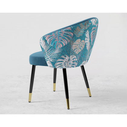 HMR Modern Dining Chairs with Velvet Upholstery - Blue, 1-Piece