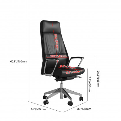 HMR - Ergonomic Adjustable High Back Lether Office Chair