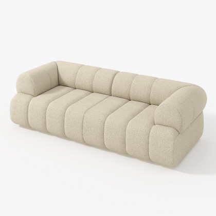 HMR - 83" 2-Seater Channel Boucle Loveseats Sofa