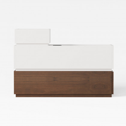 HMR - Sintered Stone Top Narrow Smart Side Table with Storage