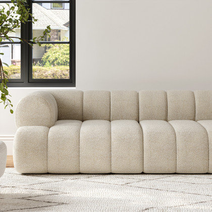 HMR 118" 3-Piece Sectional Sofa with Chaise - Beige