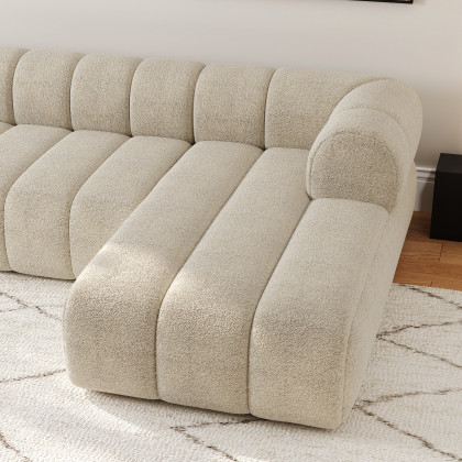 HMR 118" 3-Piece Sectional Sofa with Chaise - Beige
