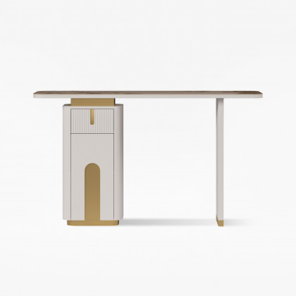 HMR - Artus 48" Modern Sintered Stone Console Table with Storage Entryway Table