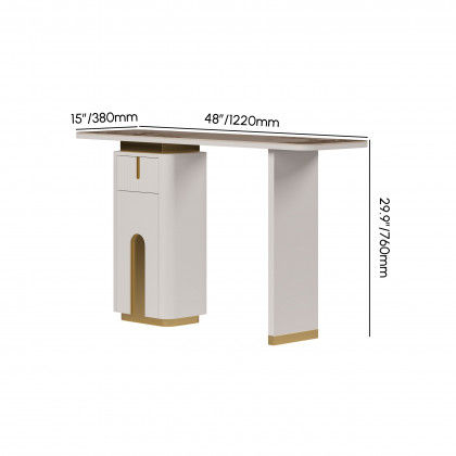 HMR - Artus 48" Modern Sintered Stone Console Table with Storage Entryway Table