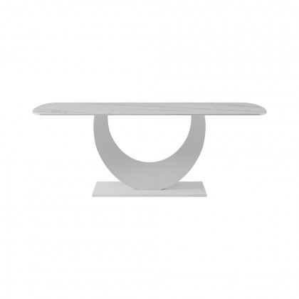 HMR - 70.9" Modern Style Rectangle Sintered Stone Dining Table Seats 6-8 People