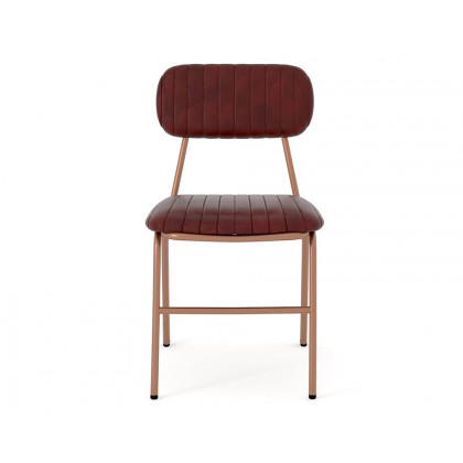 HMR Modern Dining Chairs with Faux Leather Upholstery (Set of 4) - Wine Red