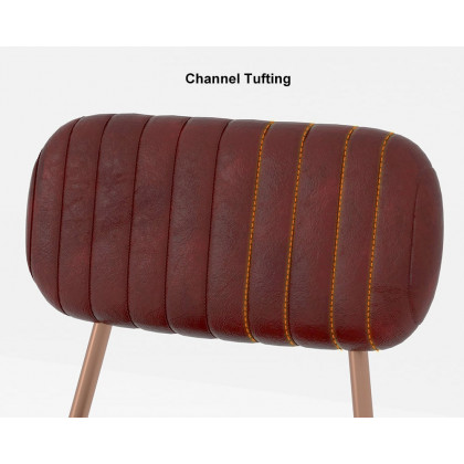 HMR Modern Dining Chairs with Faux Leather Upholstery (Set of 4) - Wine Red