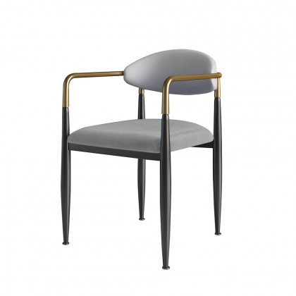 HMR Otrast Series Modern Dining Chairs with PU Leather Upholstery - Gray, 4-Pieces