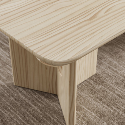 HMR - 78.7'' Farmhouse Rectangle Solid Wood Dining Table Seats 6-8 People