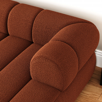 HMR 118" 3-Piece Sectional Sofa with Chaise - Rust